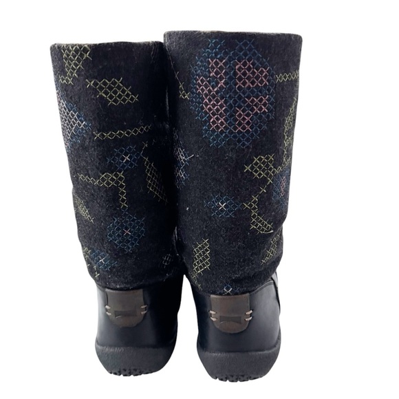 Camper Twins Wool and Leather Boot Black and Gray Size 37 US 7 - Picture 6 of 13